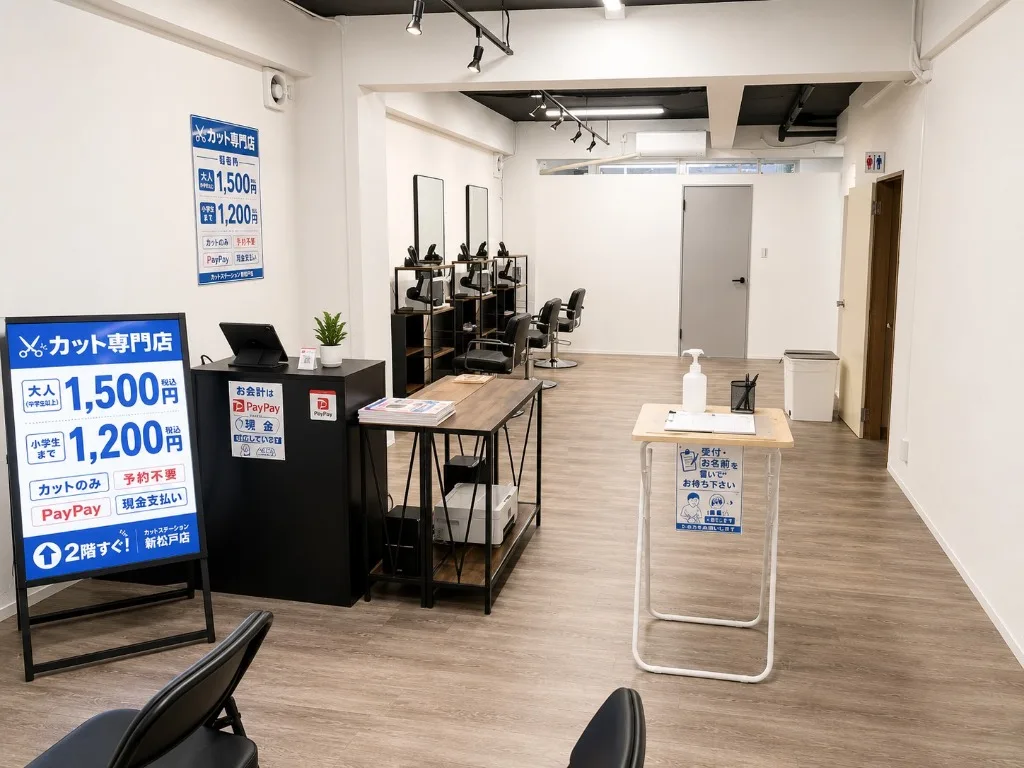 広々とした受付・店内